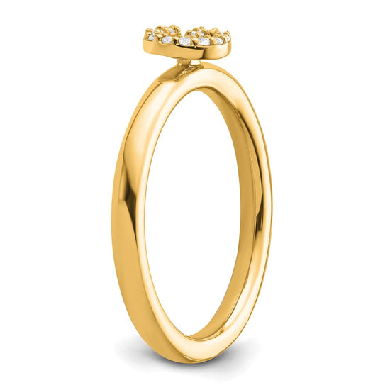 Stackable Diamond Initial Rings