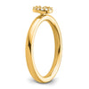 Stackable Diamond Initial Rings