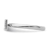 Stackable Diamond Initial Rings — 14k White Gold