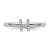 Stackable Diamond Initial Rings — 14k White Gold