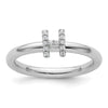 Stackable Diamond Initial Rings