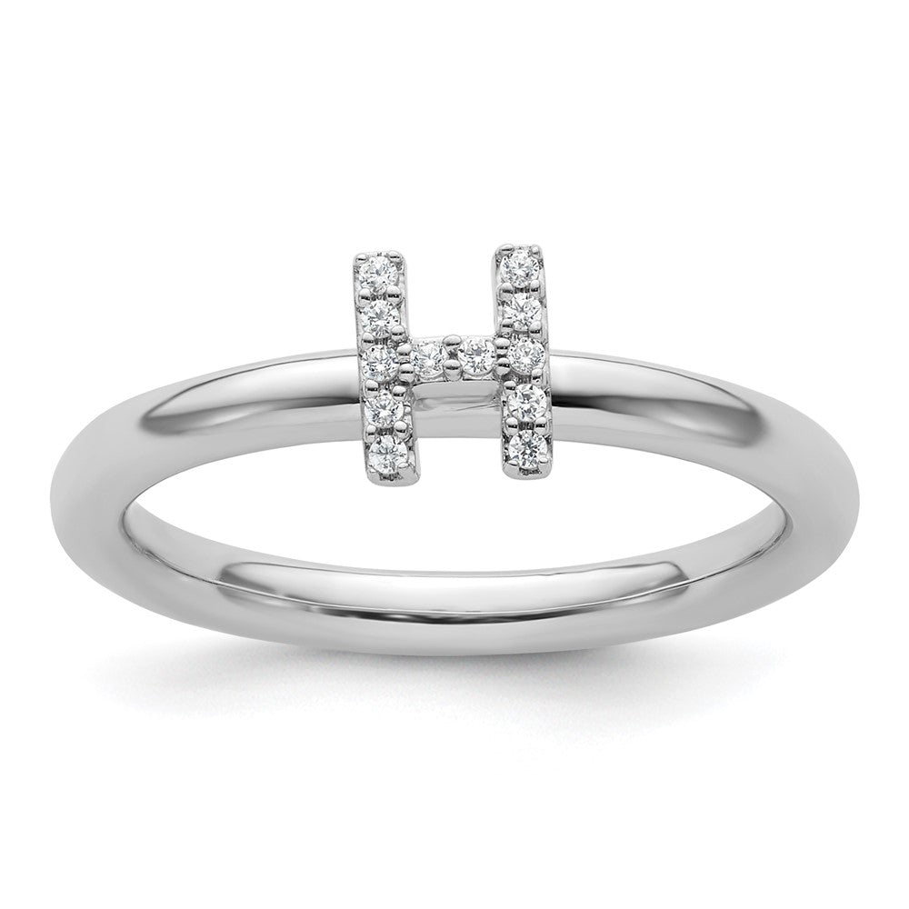 Stackable Diamond Initial Rings