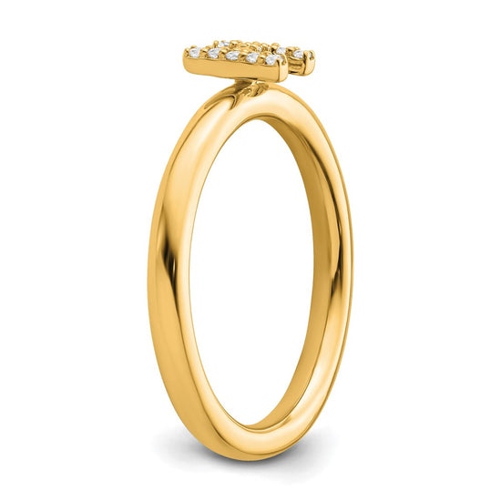 Stackable Diamond Initial Rings