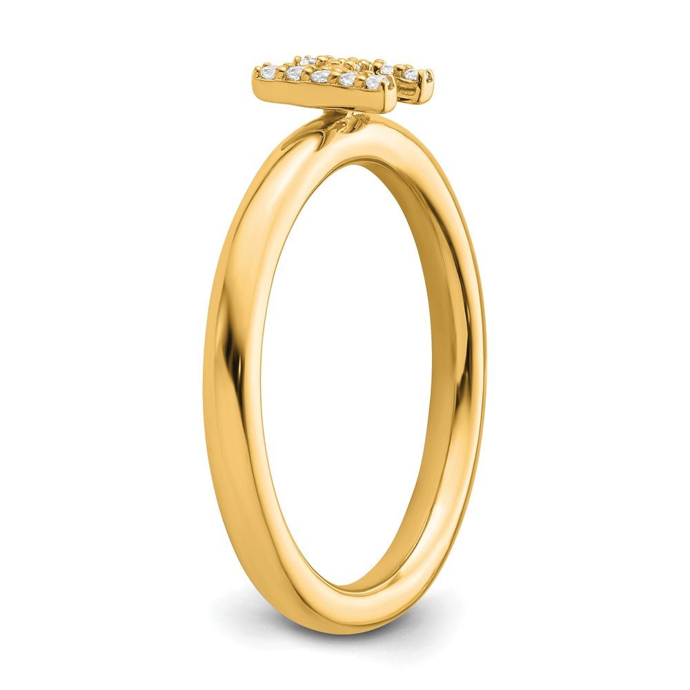 Stackable Diamond Initial Rings
