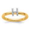 Stackable Diamond Initial Rings