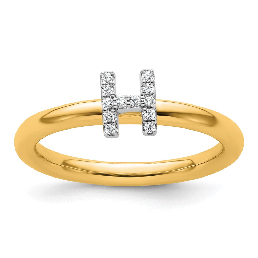 Stackable Diamond Initial Rings