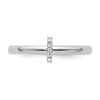 Stackable Diamond Initial Rings — 14k White Gold