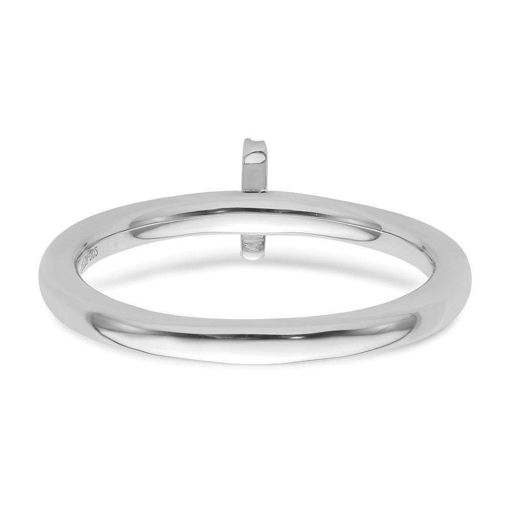 Stackable Diamond Initial Rings — 14k White Gold