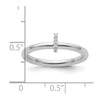 Stackable Diamond Initial Rings — 14k White Gold