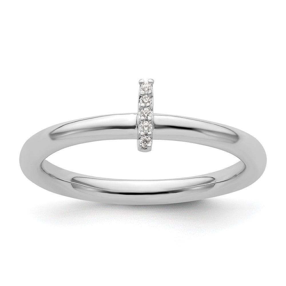 Stackable Diamond Initial Rings