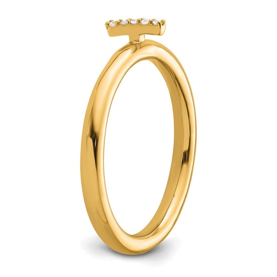 Stackable Diamond Initial Rings