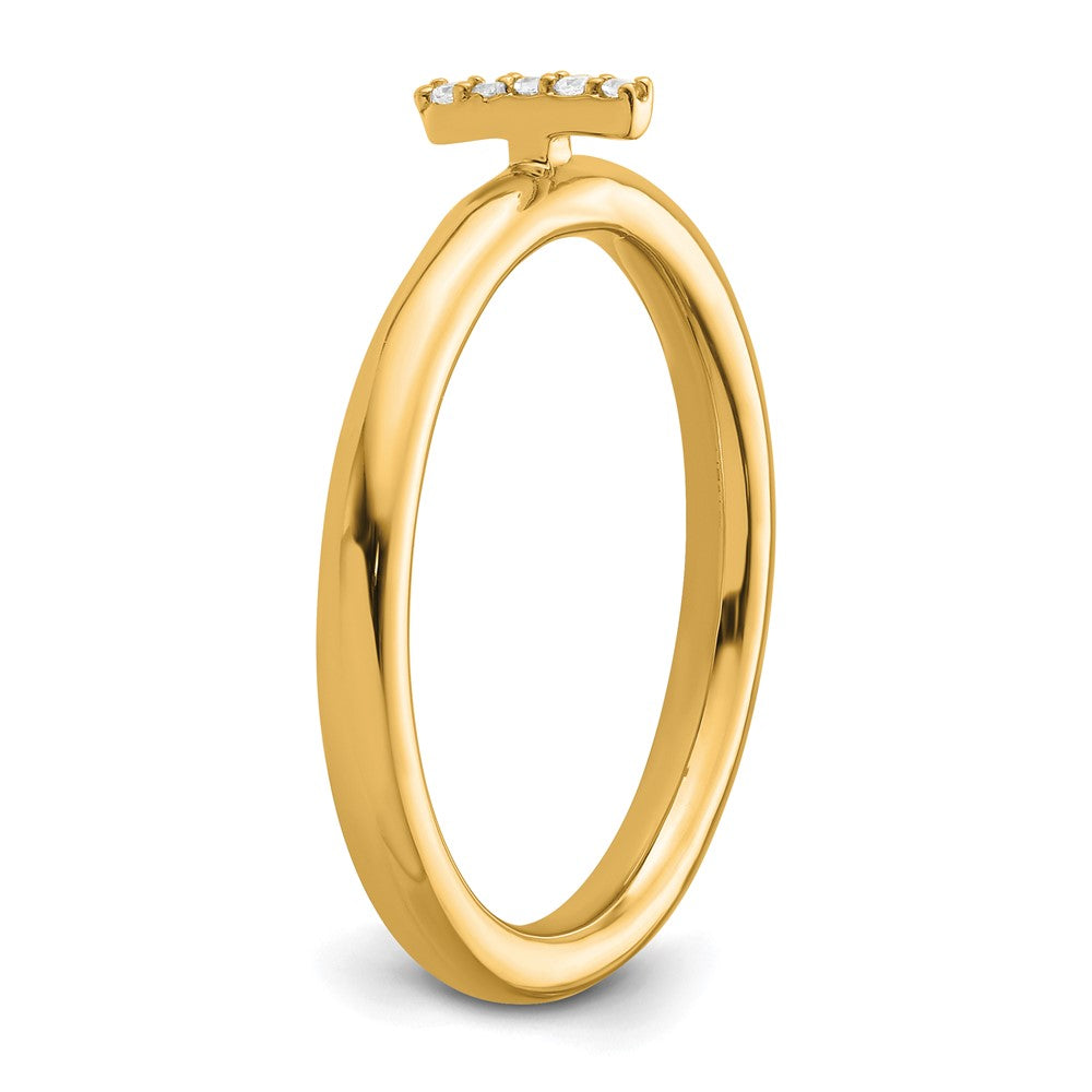 Stackable Diamond Initial Rings