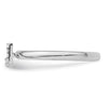 Stackable Diamond Initial Rings — 14k White Gold