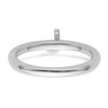 Stackable Diamond Initial Rings — 14k White Gold