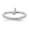 Stackable Diamond Initial Rings