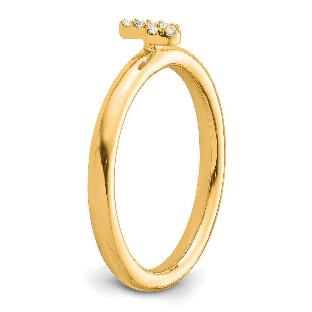 Stackable Diamond Initial Rings