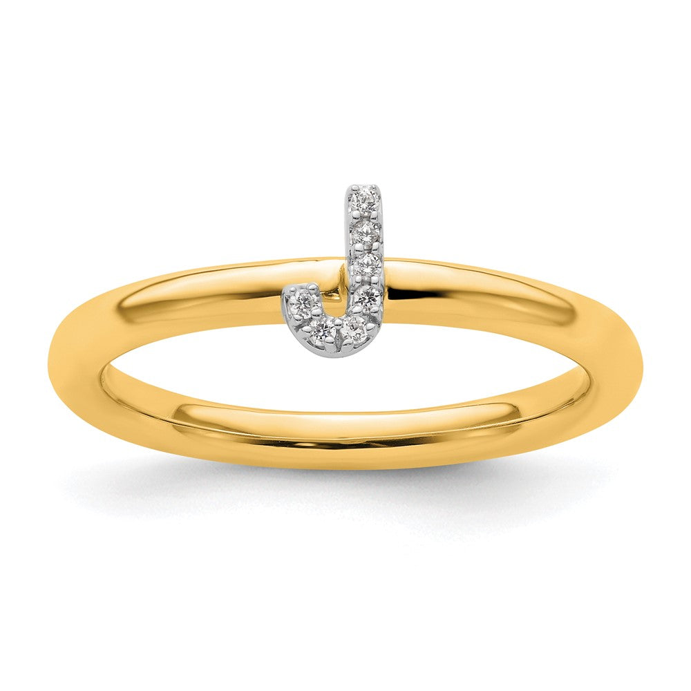 Stackable Diamond Initial Rings