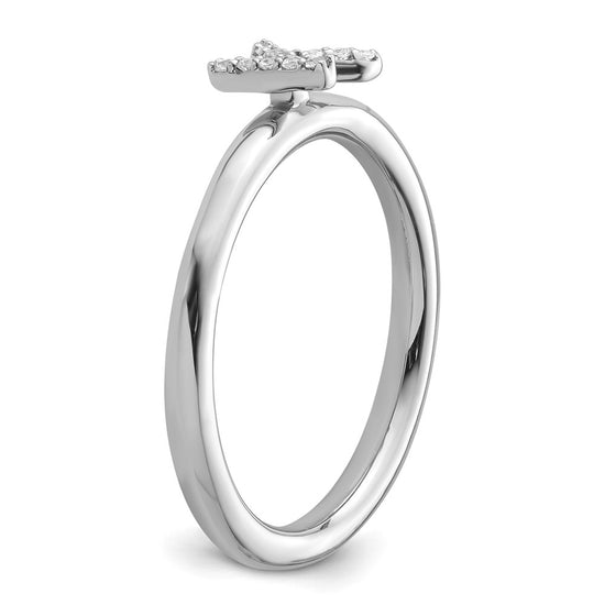 Stackable Diamond Initial Rings