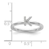 Stackable Diamond Initial Rings — 14k White Gold