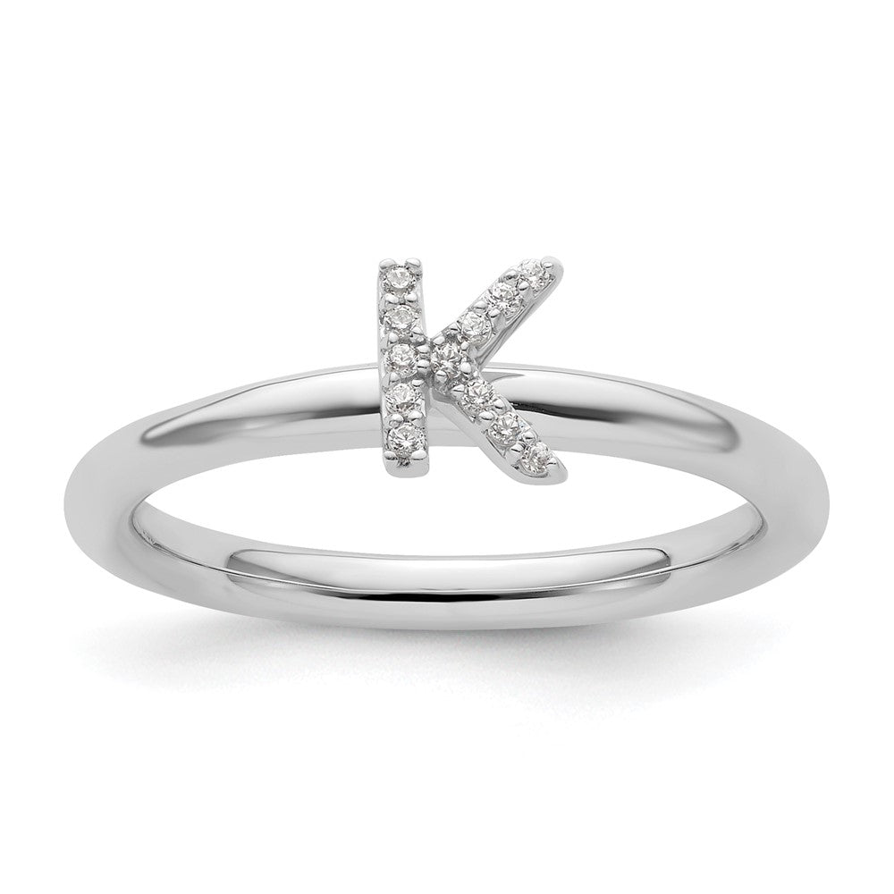 Stackable Diamond Initial Rings
