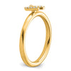 Stackable Diamond Initial Rings