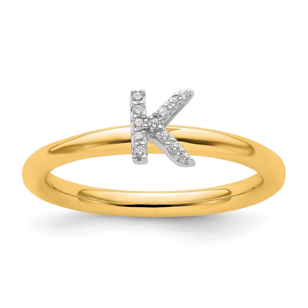 Stackable Diamond Initial Rings