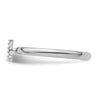 Stackable Diamond Initial Rings — 14k White Gold