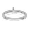 Stackable Diamond Initial Rings — 14k White Gold