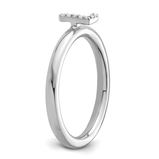 Stackable Diamond Initial Rings