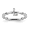 Stackable Diamond Initial Rings