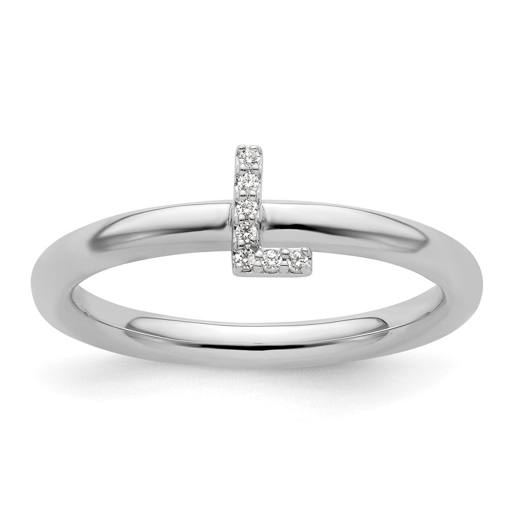 Stackable Diamond Initial Rings