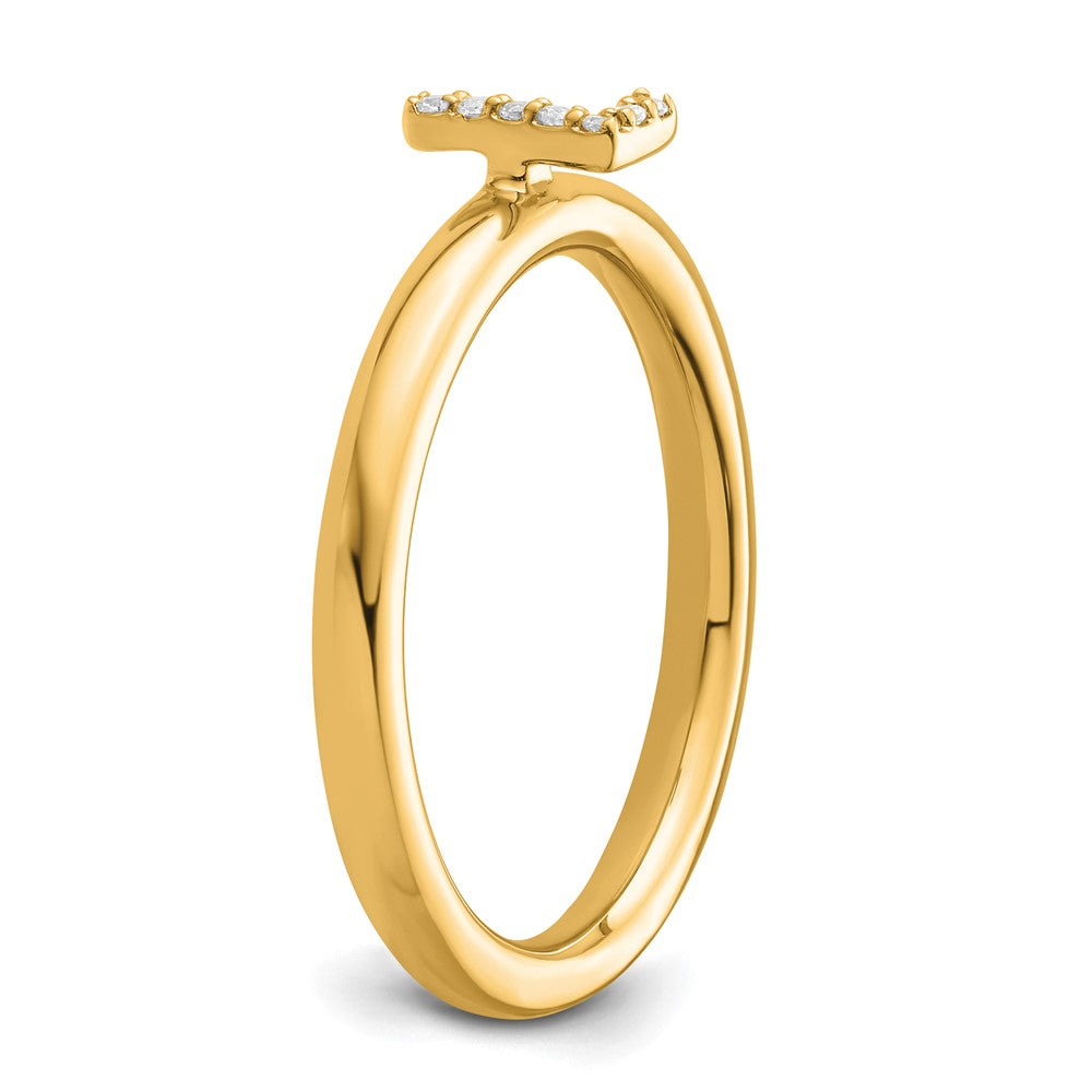 Stackable Diamond Initial Rings