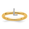 Stackable Diamond Initial Rings