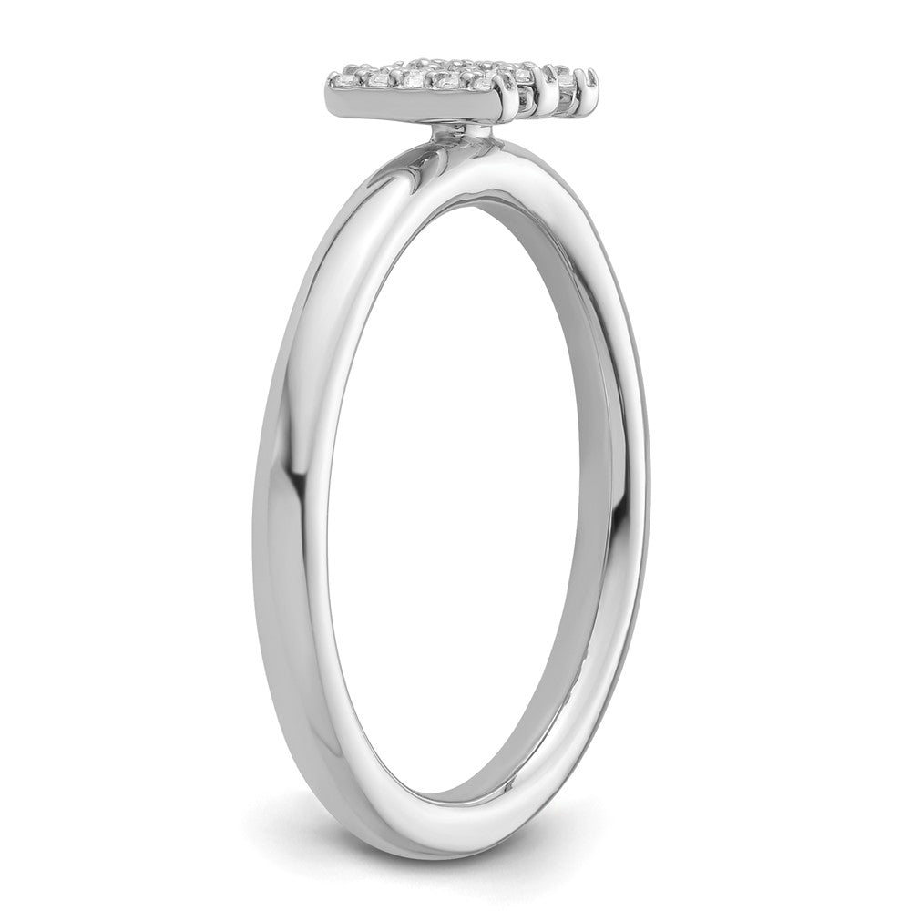 Stackable Diamond Initial Rings