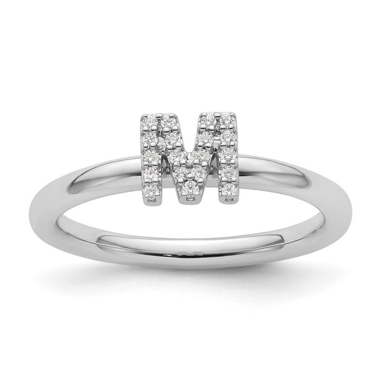 Stackable Diamond Initial Rings