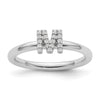 Stackable Diamond Initial Rings