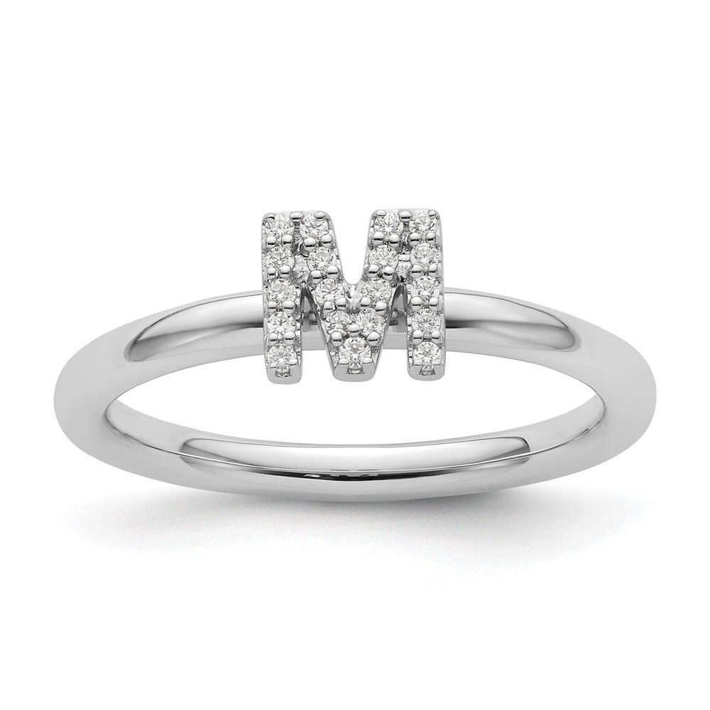 Stackable Diamond Initial Rings