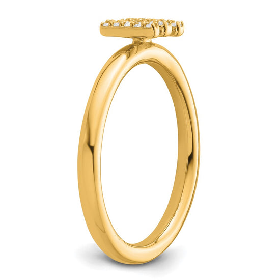 Stackable Diamond Initial Rings
