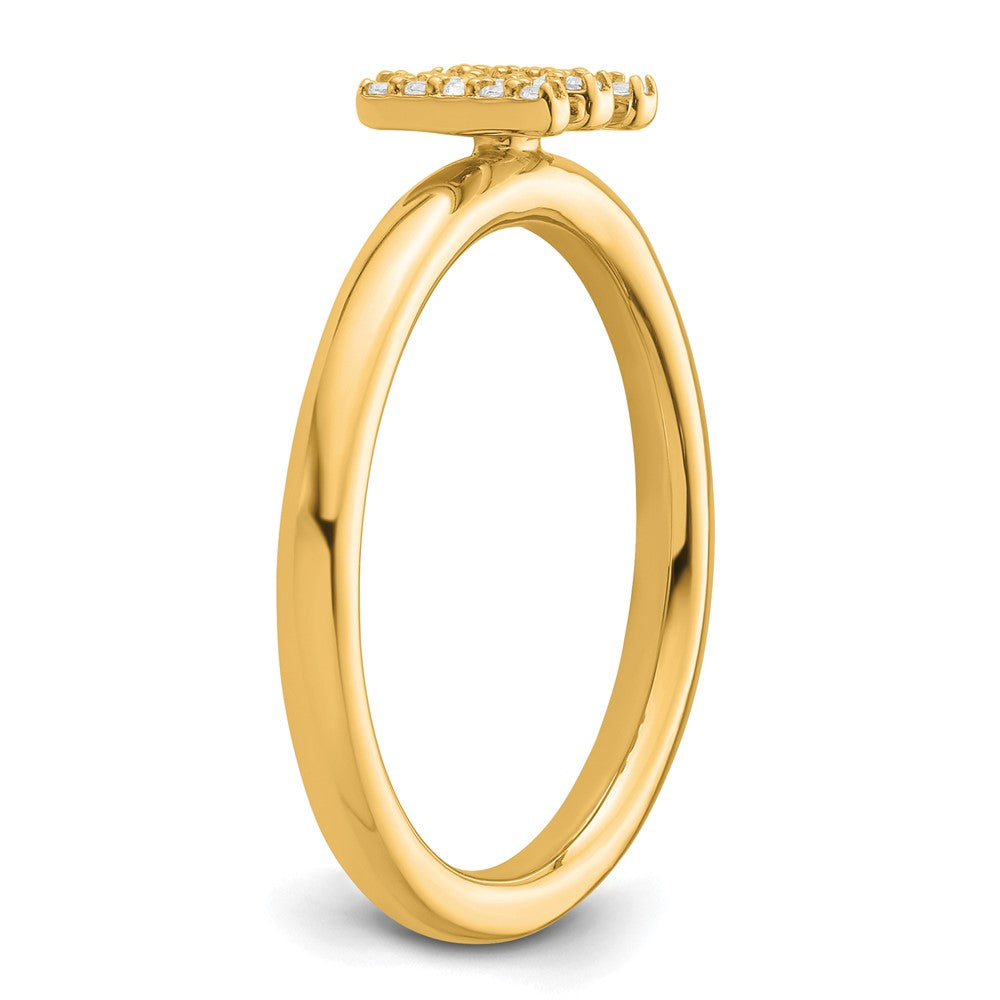 Stackable Diamond Initial Rings