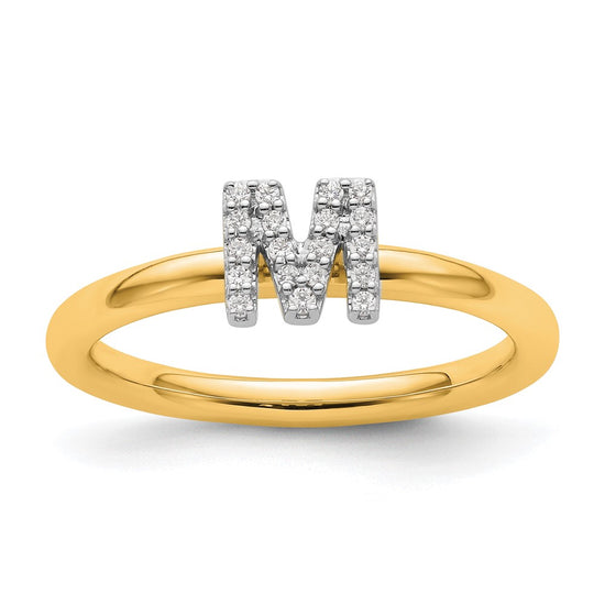Stackable Diamond Initial Rings