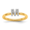 Stackable Diamond Initial Rings