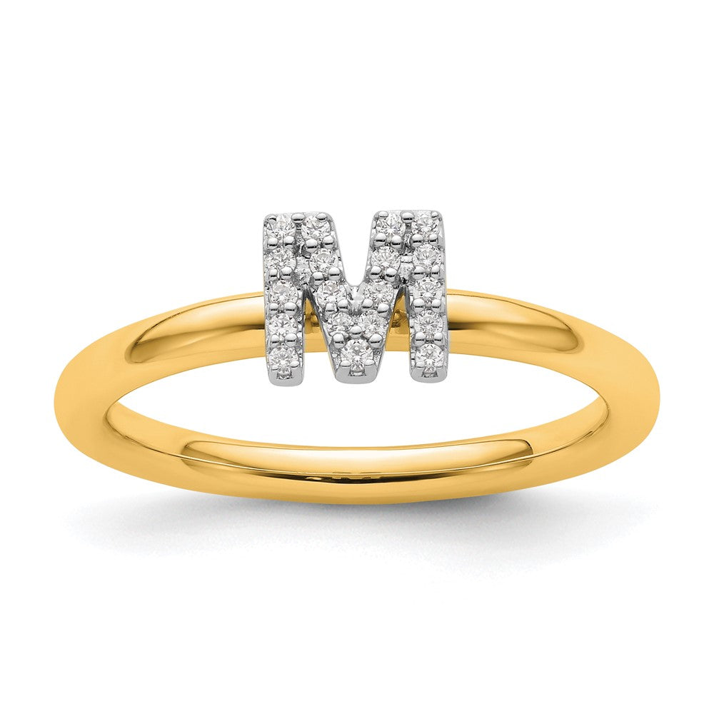 Stackable Diamond Initial Rings