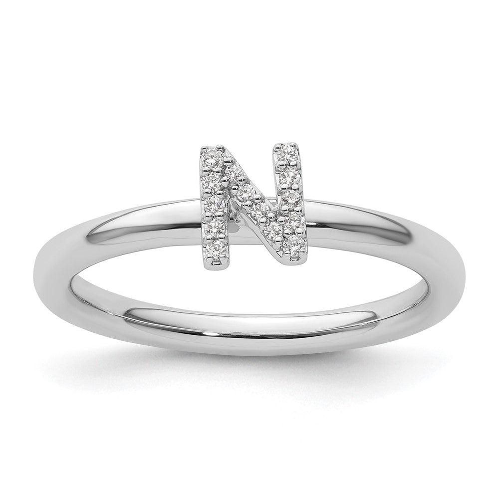 Stackable Diamond Initial Rings