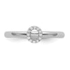Stackable Diamond Initial Rings — 14k White Gold