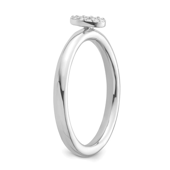 Stackable Diamond Initial Rings