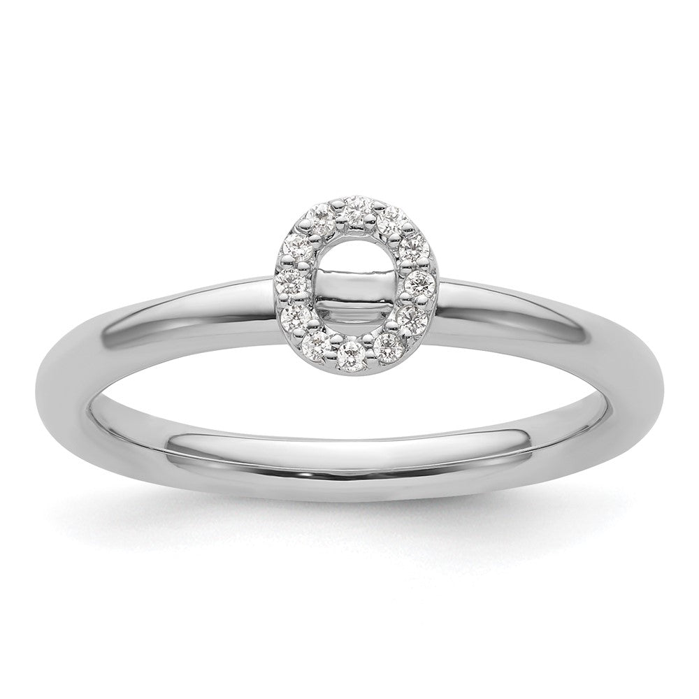 Stackable Diamond Initial Rings