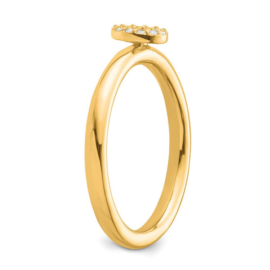 Stackable Diamond Initial Rings