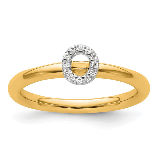 Stackable Diamond Initial Rings