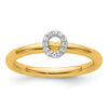 Stackable Diamond Initial Rings