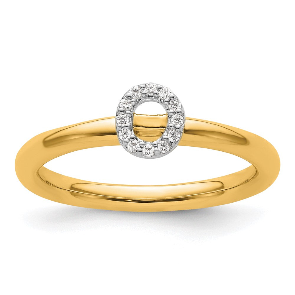Stackable Diamond Initial Rings
